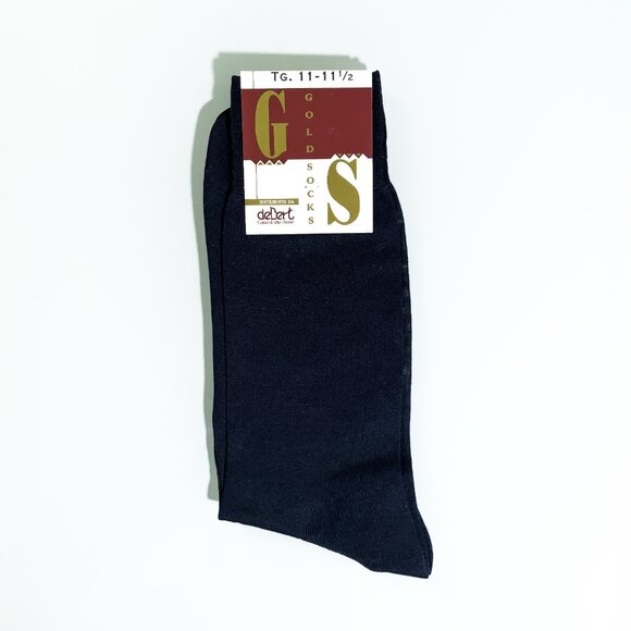 CALZIFICIO DEBERT Calza Di Classe Mens Dress Socks, Navy, Made In Italy - Picture 1 of 4